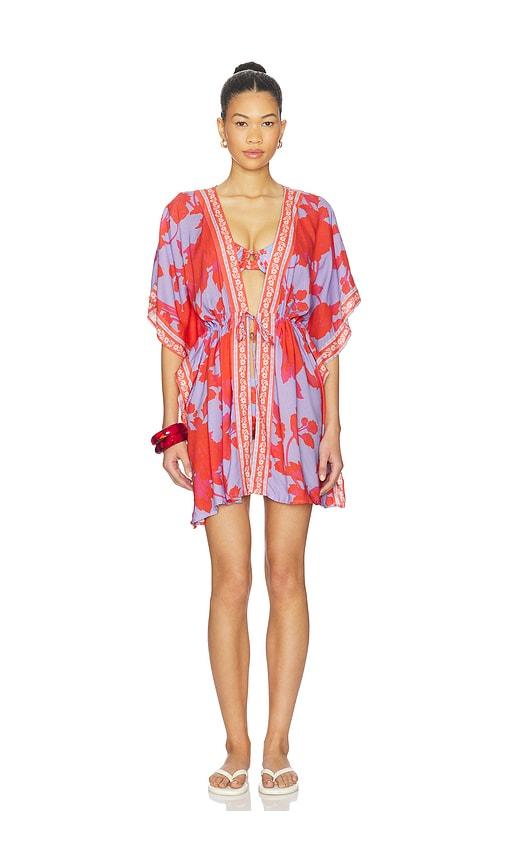 maaji vanilla kaftan in fuchsia,lavender.