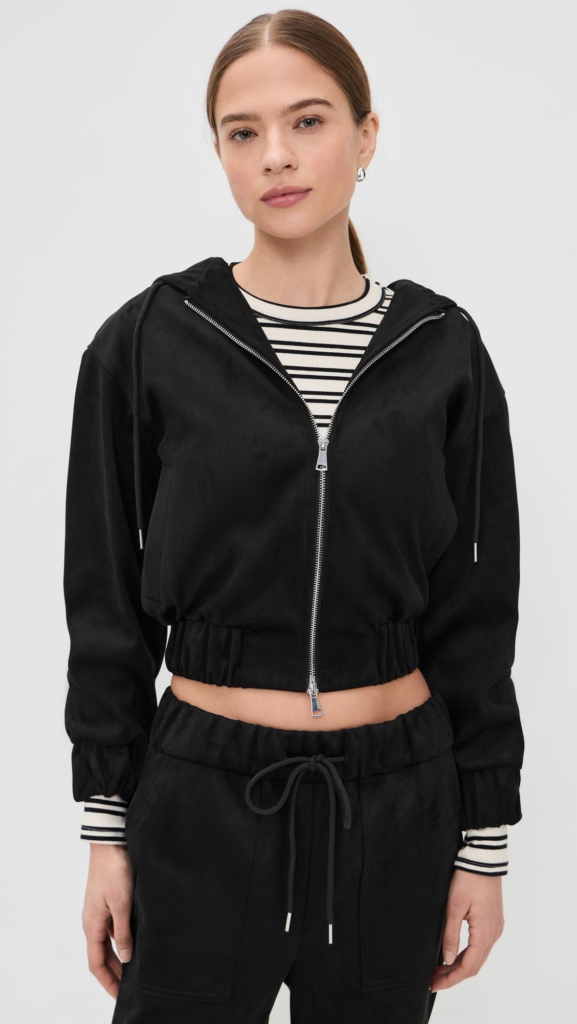 mabel faux suede hoodie