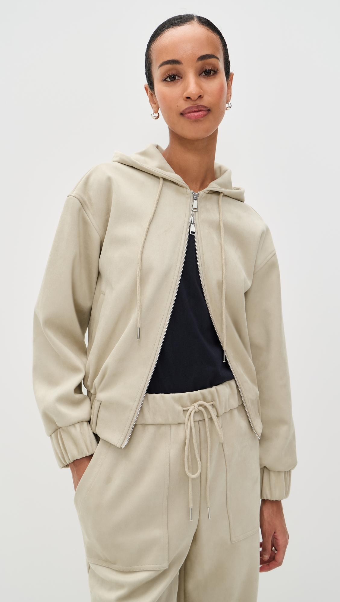 mabel faux suede hoodie