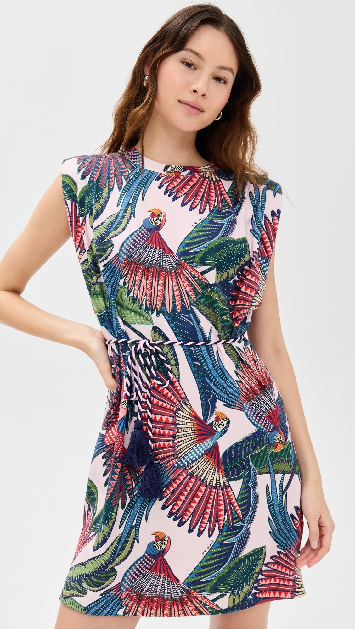 macaw flight mini t-shirt dress