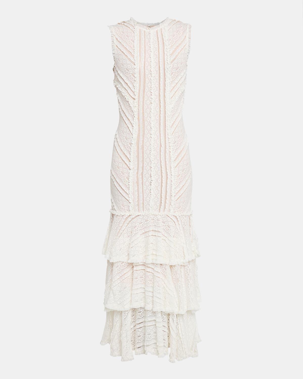 maceio sleeveless lace maxi dress
