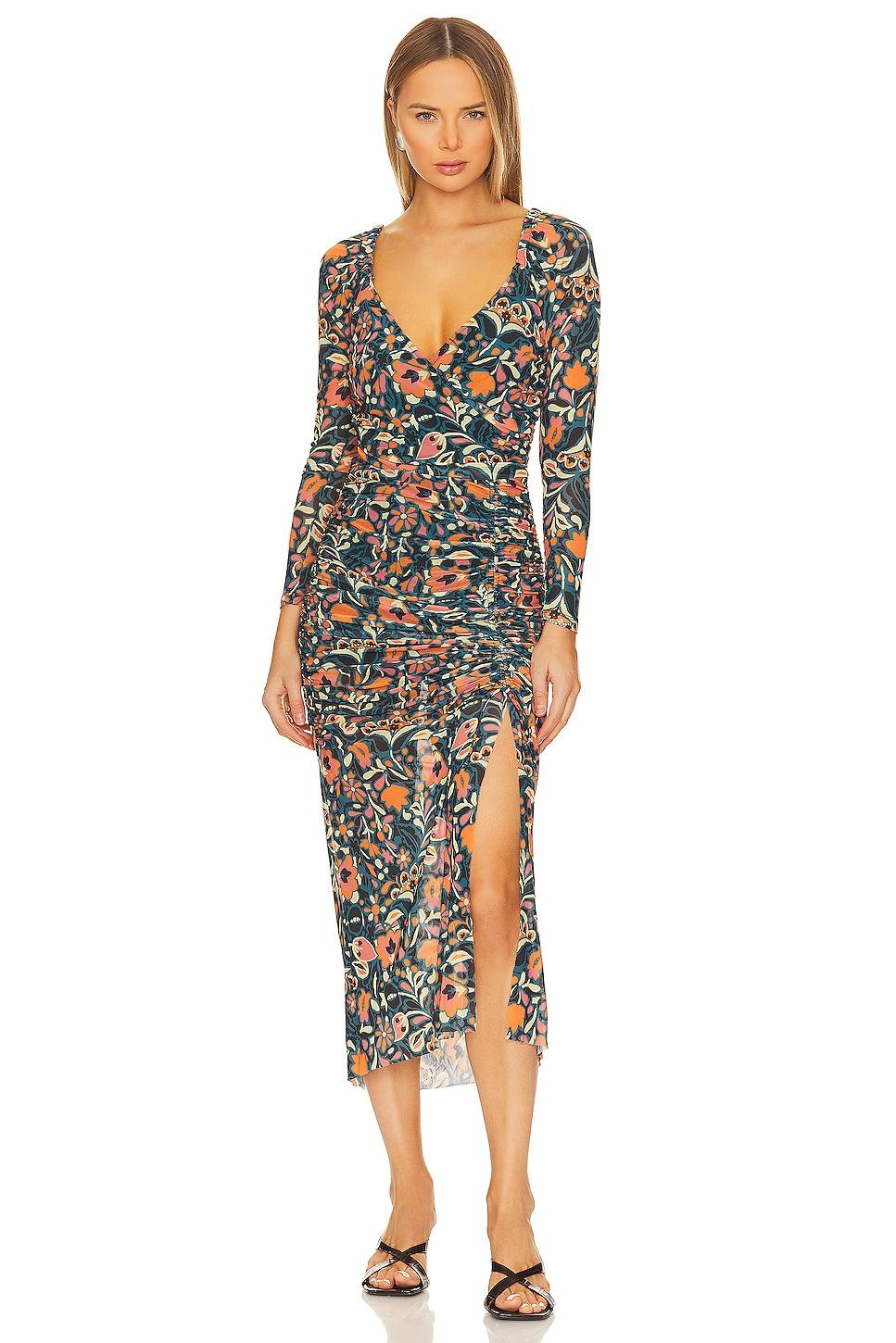 macey mesh midi dress