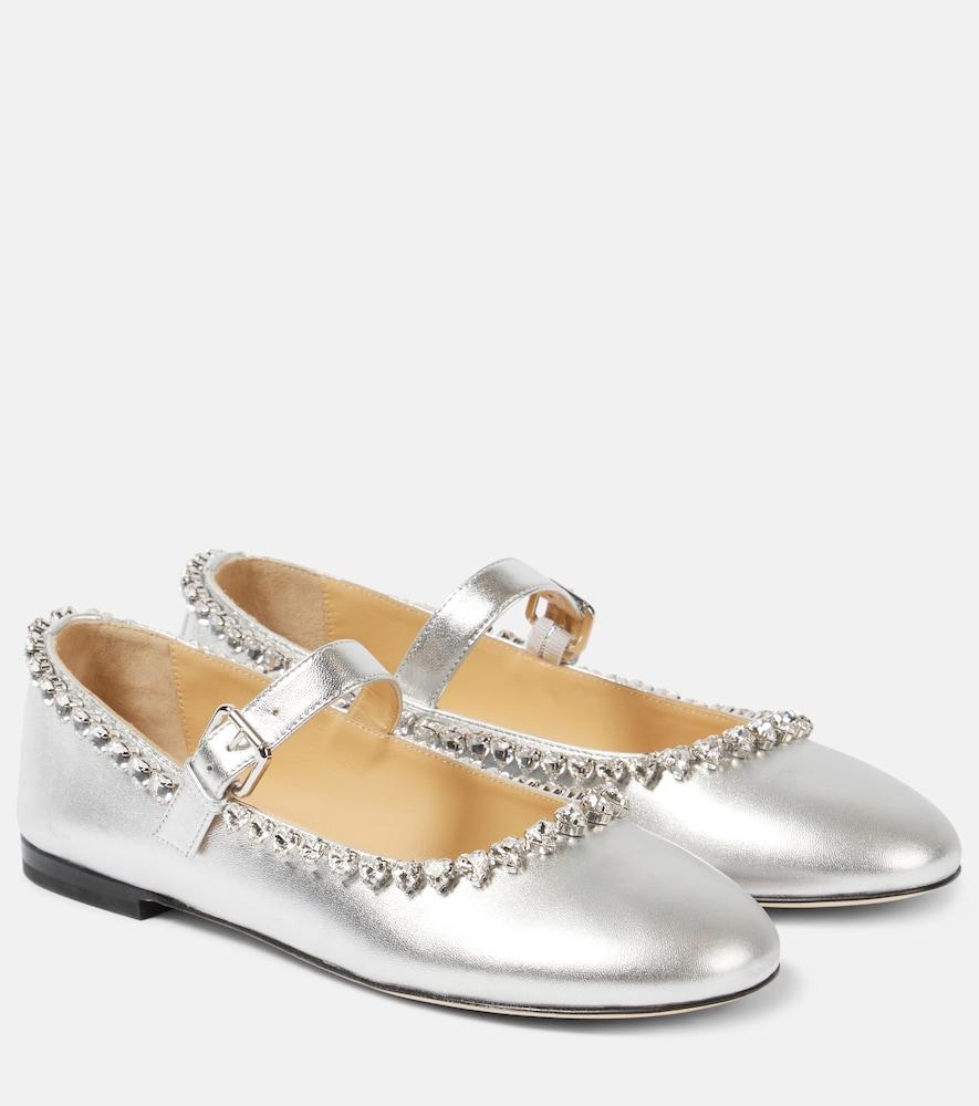 mach & mach audrey leather ballet flats