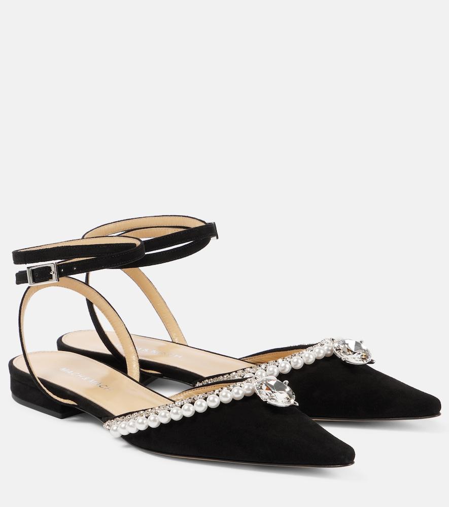 mach & mach diamond of elizabeth suede flats