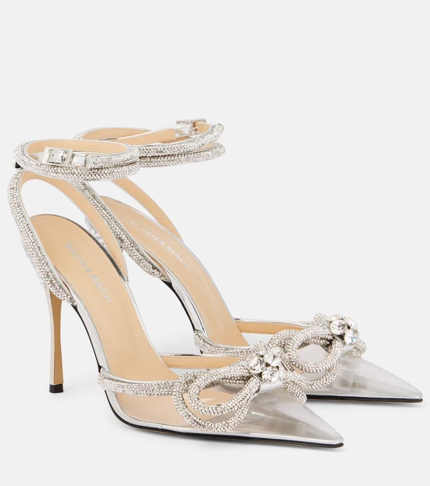 mach & mach double bow embellished pumps