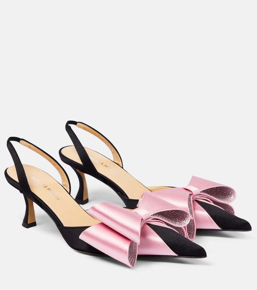 mach & mach le cadeau 65 satin slingback pumps
