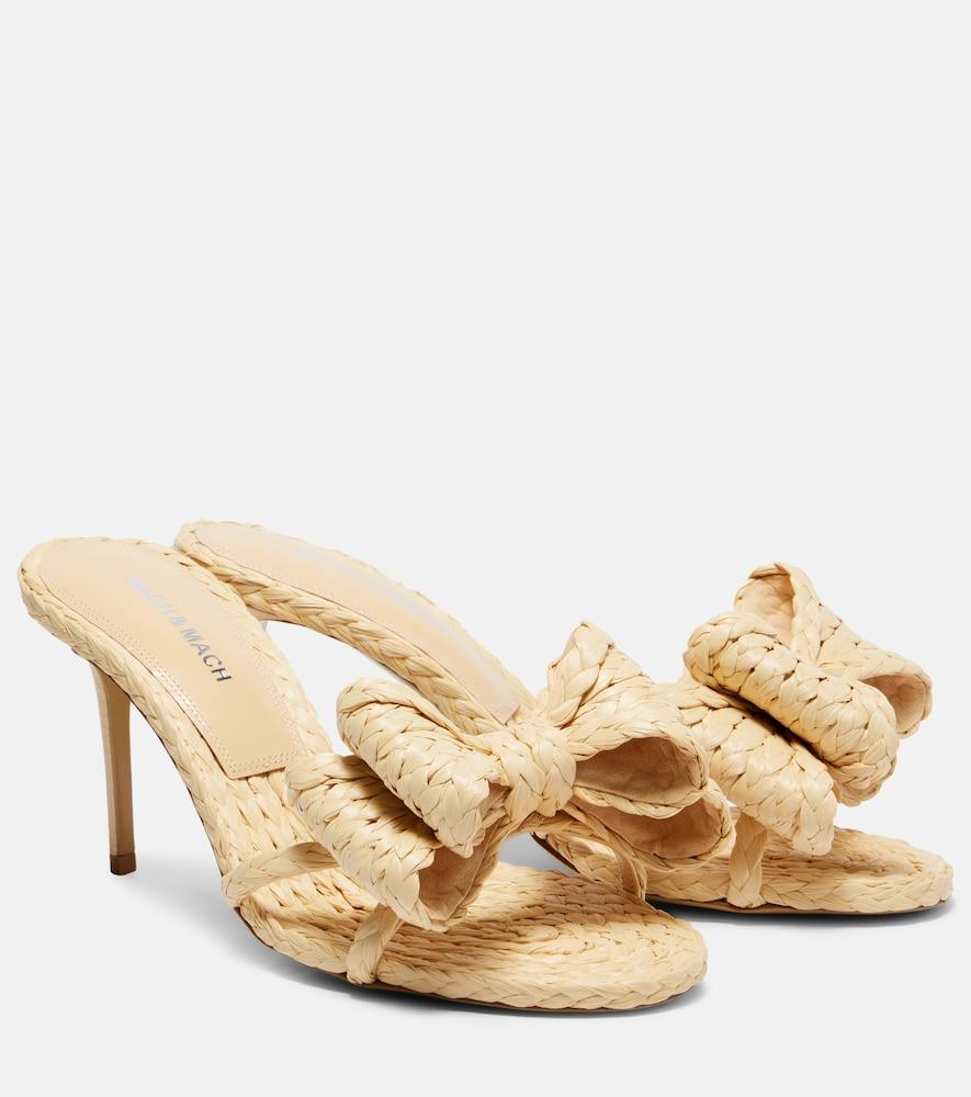 mach & mach le cadeau 85 raffia mules