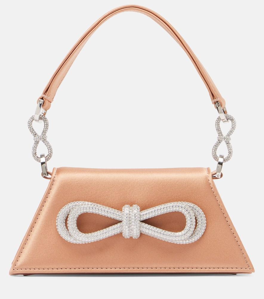 mach & mach samantha small satin shoulder bag