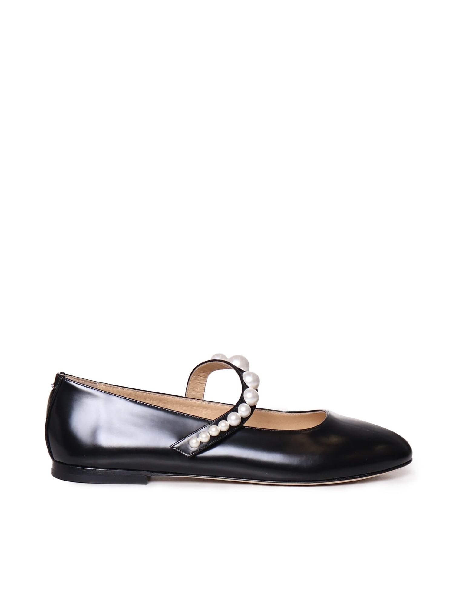 mach & mach shiny calfskin ballet flats
