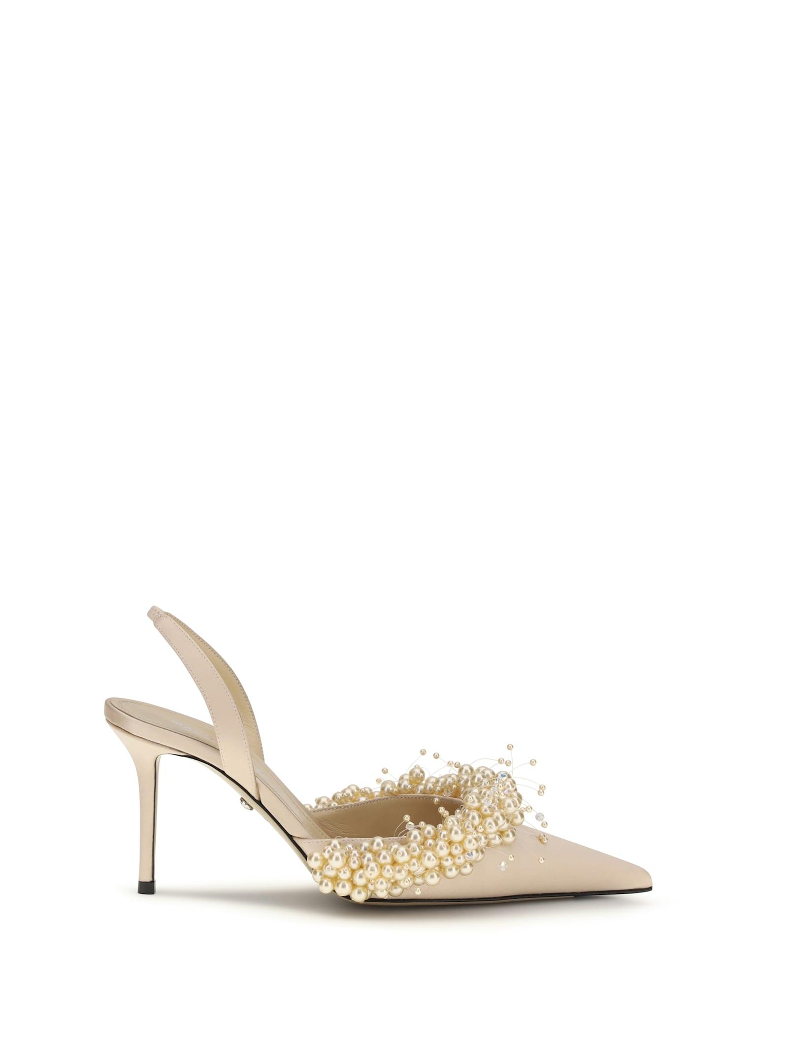 mach & mach slingback pumps with pearls