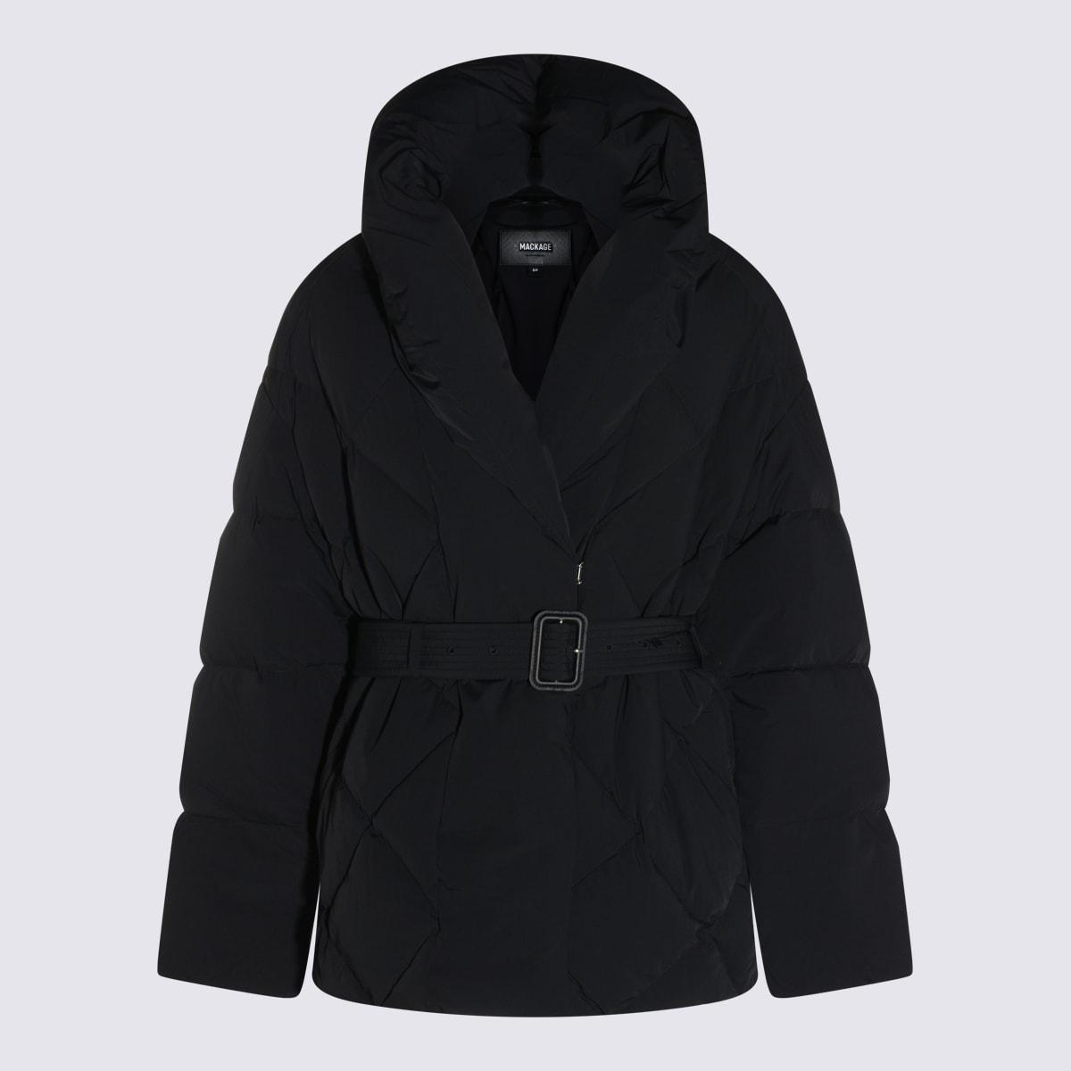 mackage black down jacket