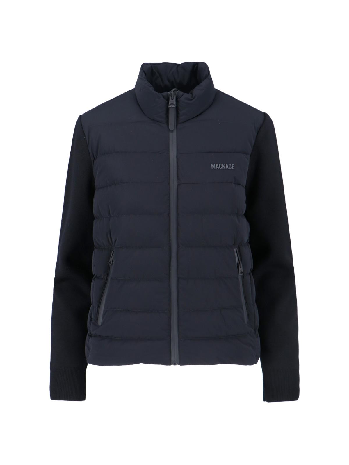 mackage jackets black recycled nylon - women