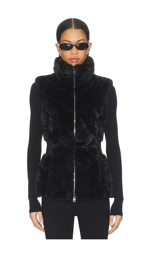 mackage twiggy vest in black.