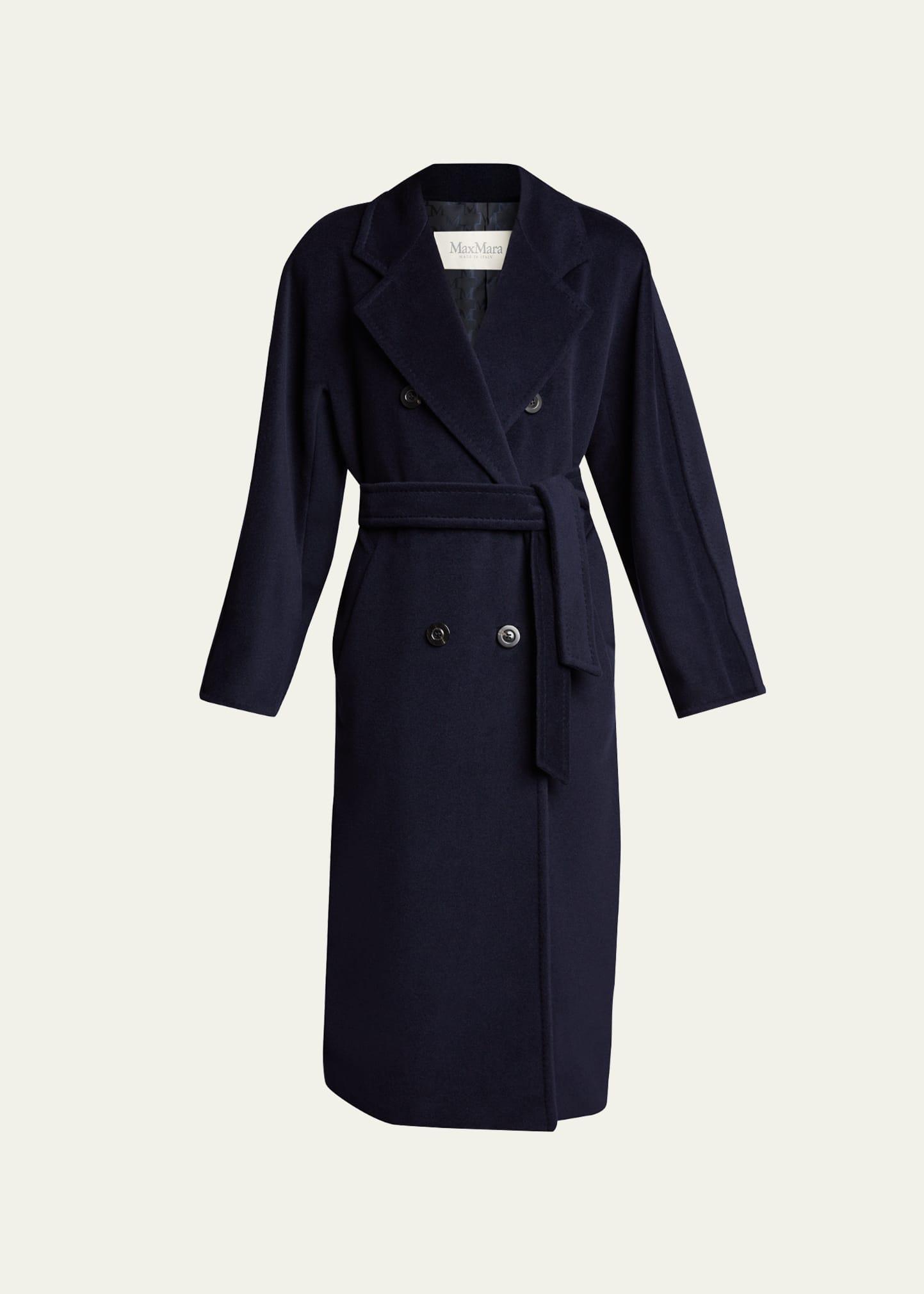 madame belted wool/cashmere coat