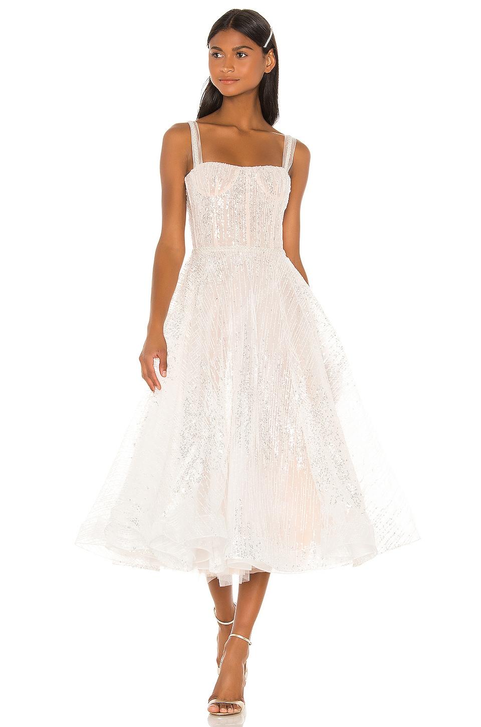 mademoiselle bridal midi dress