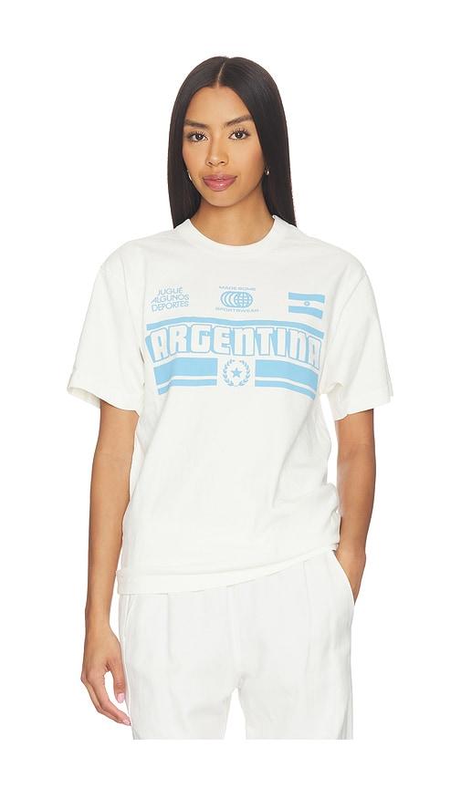 madesome argentina sportwear t-shirt in white.