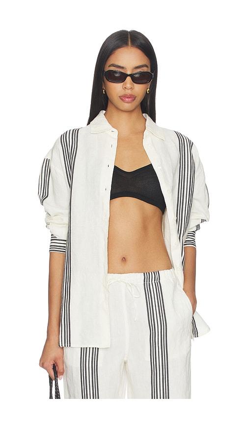 madewell easy linen shirt in white,black.