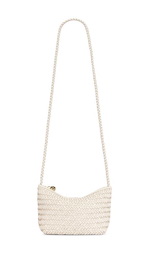 madewell handwoven crossbody in cream.