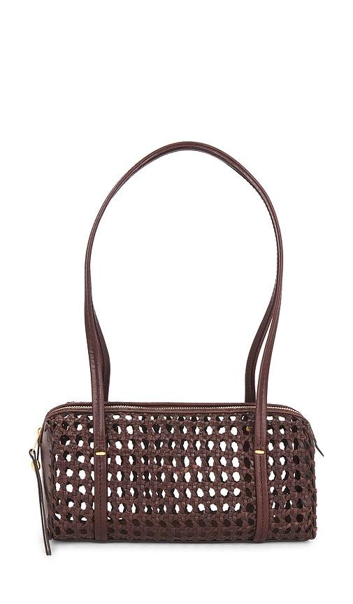 madewell modern legacy mini shoulder bag in brick.