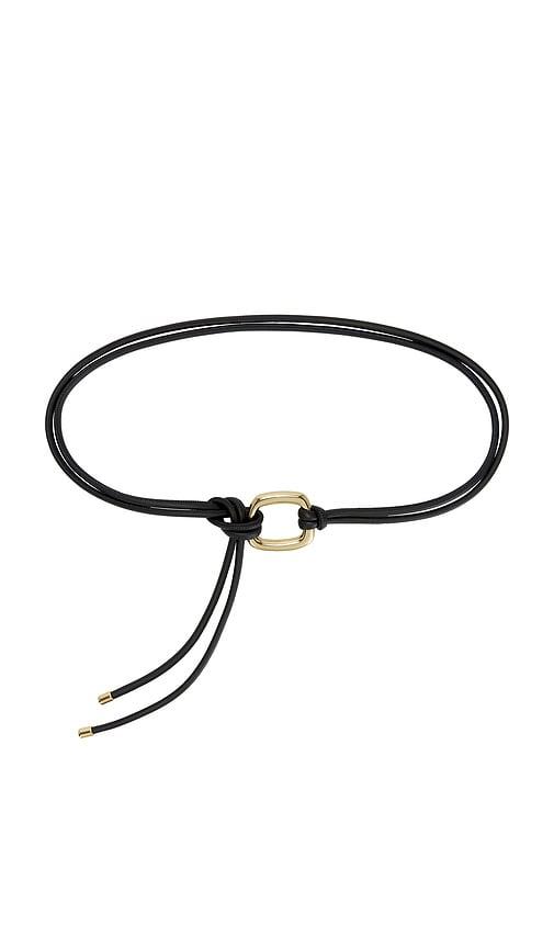 madewell organic tie ring belt in black.