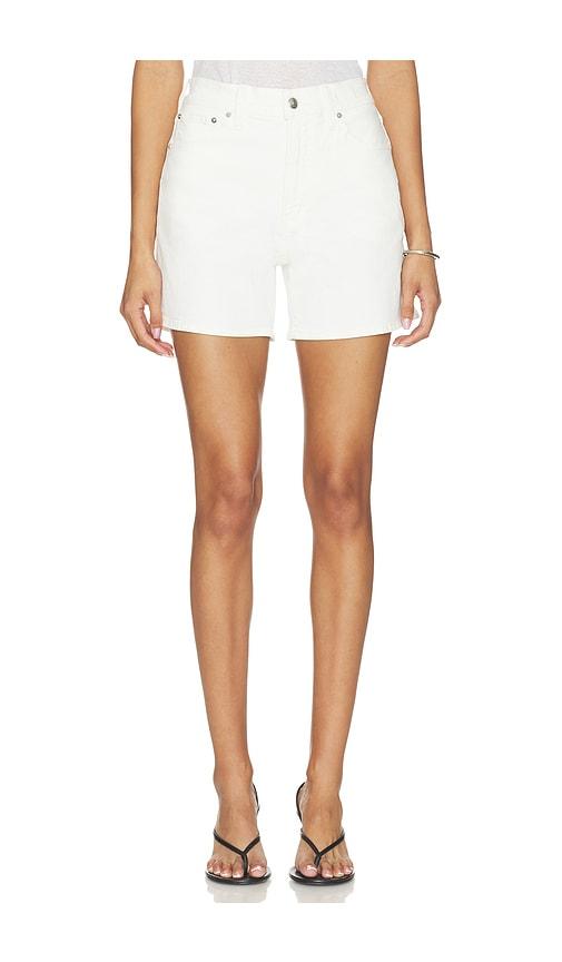 madewell perfect vintage shorts in white.