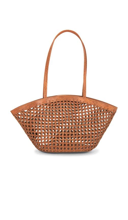madewell sm caning tote bag in brown.