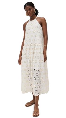 madewell women's aubriella midi dress, floral eyelet, xl