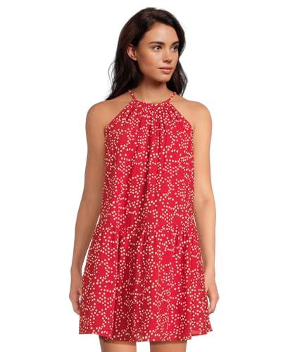 madewell women's aubriella mini dress-cotton viscose, festival red