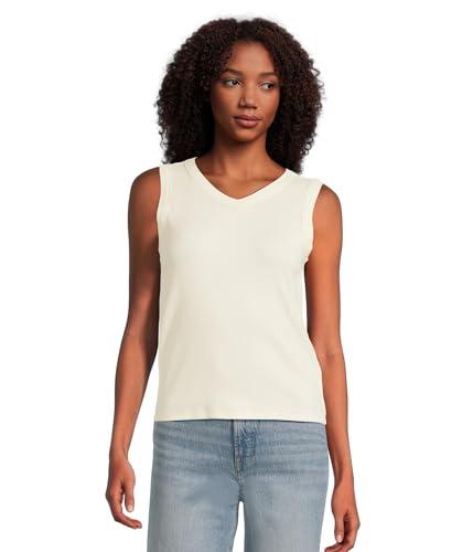 madewell women's brightside high v tank, lighthouse