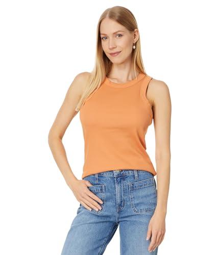 madewell women's brightside tank top, sunset haze