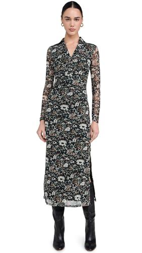 madewell women's chandra dress, camo floral mossy umber, xl
