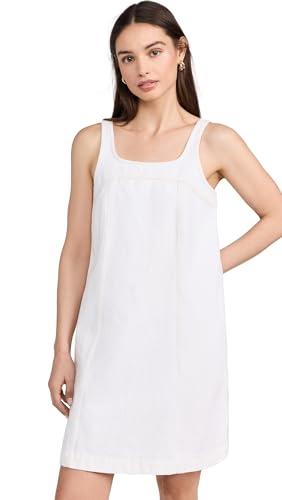 madewell women's denim sleeveless mini dress, tile white, 00