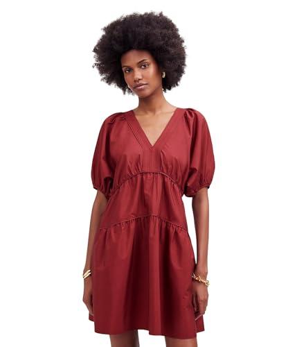 madewell women's elora mini-midweight arvind poplin, claret