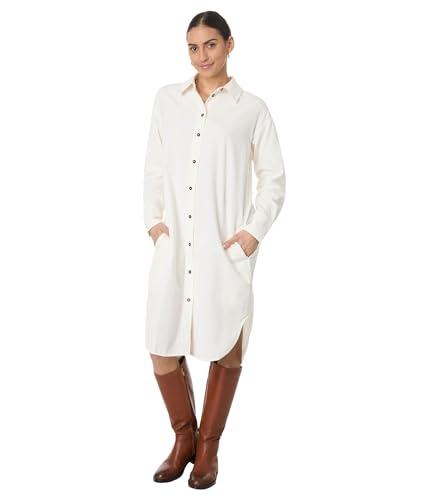 madewell women's korra shirtdress cord, winter white