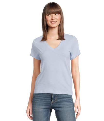 madewell women's new slub v-neck, light pool