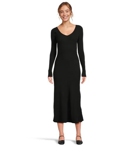 madewell women's nova v-neck snowy dress, abyss