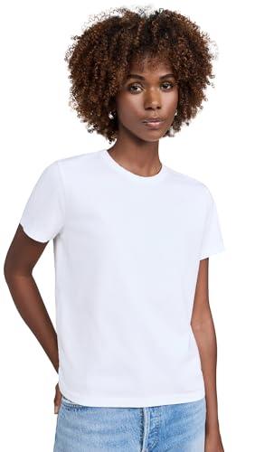 madewell women's perfect crewneck tee, eyelet white, m