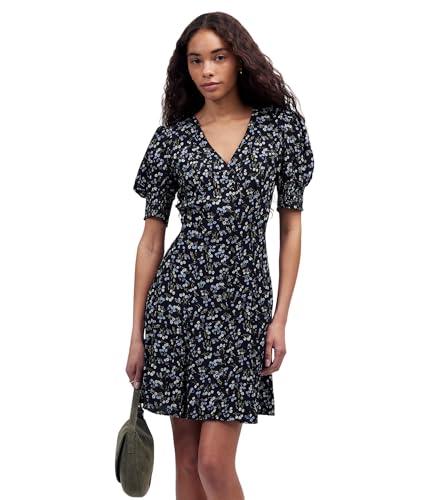 madewell women's printed crepe modern femme mini, vintage ditsy pear accent