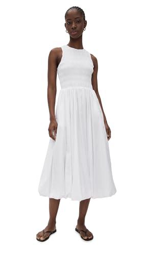 madewell women's selena poplin bubble dress, white, xxl
