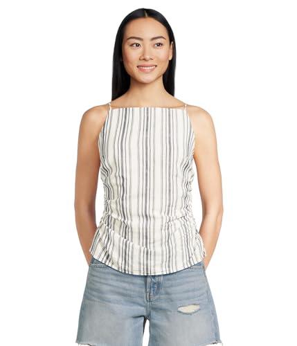 madewell women's sharona top in linen cotton, lighthouse