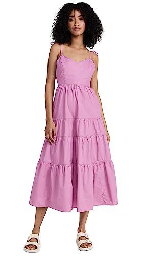 madewell women's sidonie poplin maxi dress, shaded pink, xxl