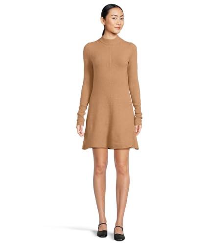 madewell women's southgate mini sweater dress, heather caramel