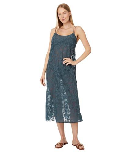 madewell women's standard hermit floral burnout dress, deep shadow