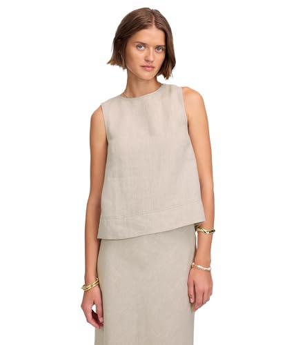 madewell women's suki top-100% linen, oat