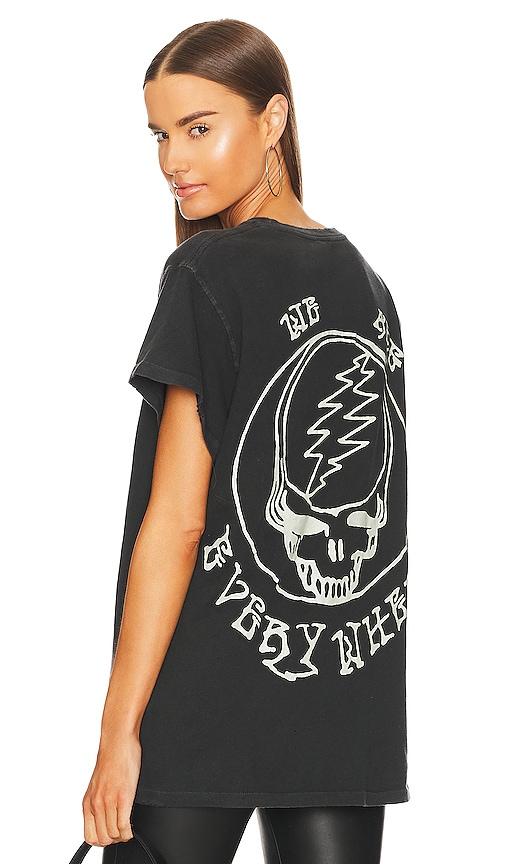 madeworn grateful dead tee in black.