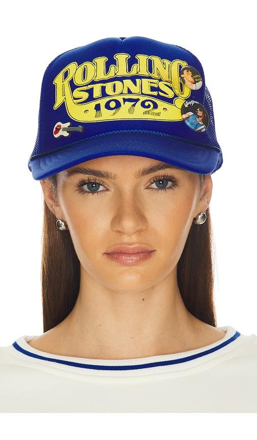 madeworn rolling stones cap in royal.