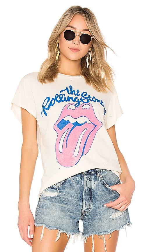 madeworn rolling stones tee in white.