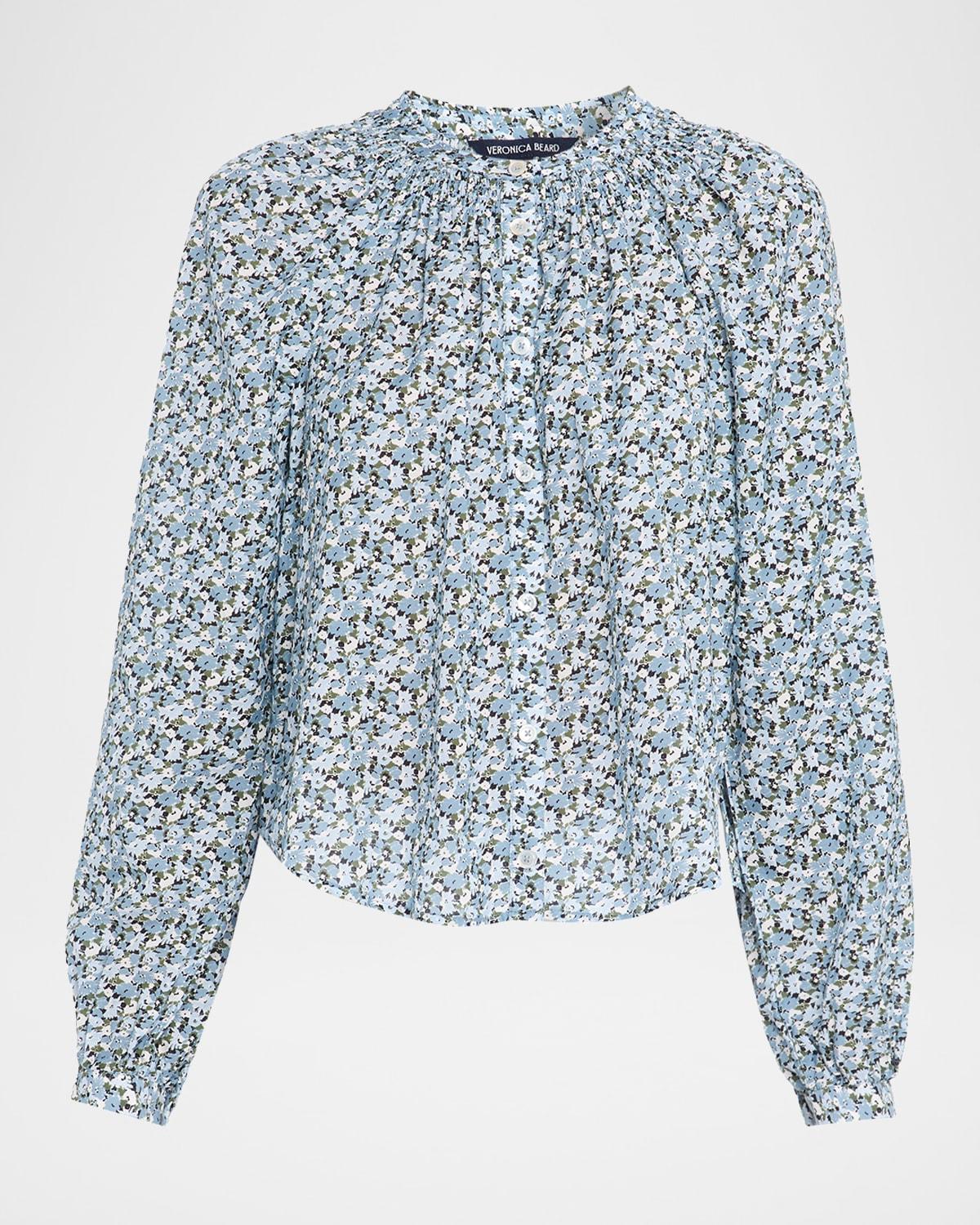 madge floral cotton voile blouse