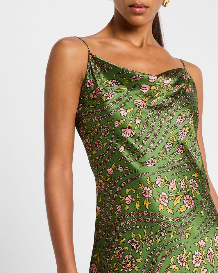 madison floral silk slip dress