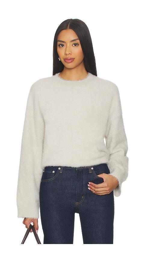 madison the label angelina knit sweater in grey.